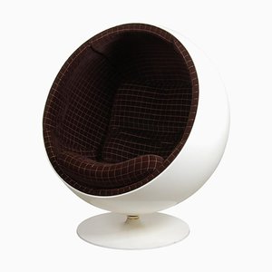 Ball Chair with Brown Fabric by Eero Aariona, 1990s