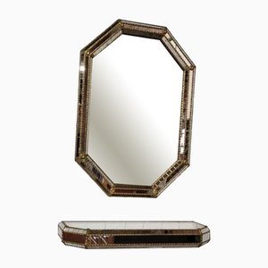 Spanish Mosaic Mirror with Console, 1987, Set of 2