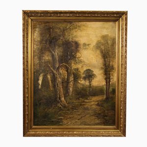 Französischer Künstler, Landschaft, 1870, Öl auf Leinwand, gerahmt