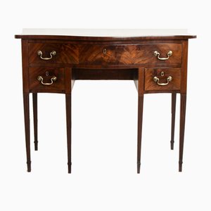 Antique Mahogany Serpentine Writing Table, 1820s