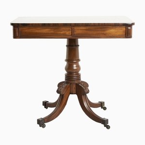 Regency Mahogany Center Table with Rosewood Crossbanded Top, 1820s