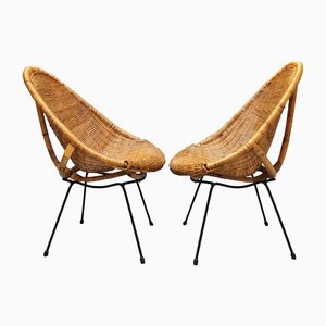Armchairs in Rattan, Set of 2