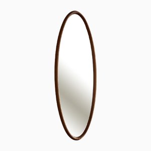 Oval Mirror with Teak Frame, 1970s