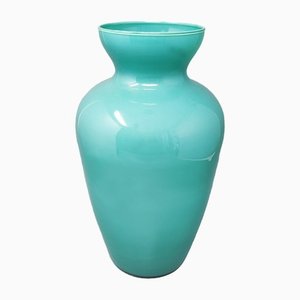 Aquamarinfarbene Vase aus Muranoglas von Carlo Nason, Italien, 1970er