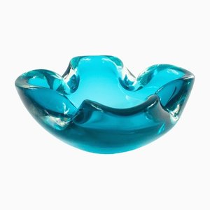 Sommerso Murano Glass Bowl or Ashtray attributed to Flavio Poli, Italy, 1960s