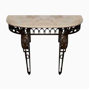 Wrought Iron Console Table, 1930s