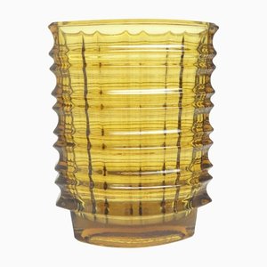 New Look Optical Vase by Jan Sylwester Drost for Ząbkowice Glassworks, 1970s