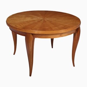 French Art Deco Low Table in Cherry Wood, 1920s