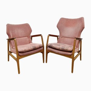 Mid-Century Dutch Wingback Lounge Chairs from Bovenkamp, 1950s, Set of 2