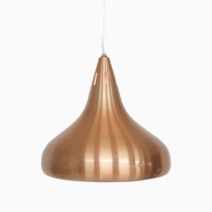 Vintage Copper Pendant Light, Denmark, 1960s
