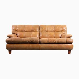 Mid-Century Mexico 2-Seater Leather Sofa by Arne Norell for Aneby