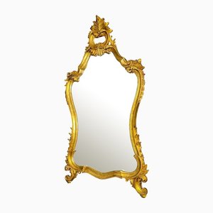 Vintage antiker goldener floraler Spiegel