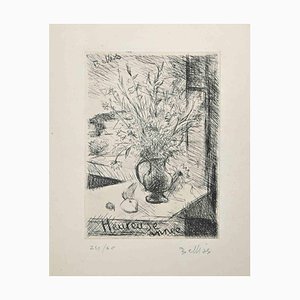 Richard Bellies, The Flower Vase, Etching, 1950s