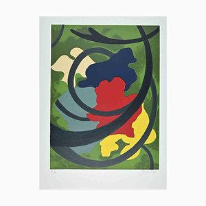 Amintore Fanfani, Abstract Composition, Original Screen Print, 1972