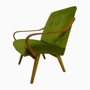 Mid-Century Lounge Chair in Velvet, 1960s