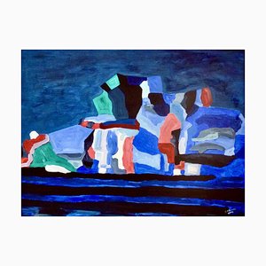 Antonio Chaves, Guggenheim Night, 2004, Acrilico su tela