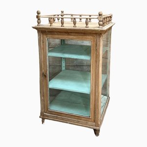 Vintage Oak Window Shop Cabinet