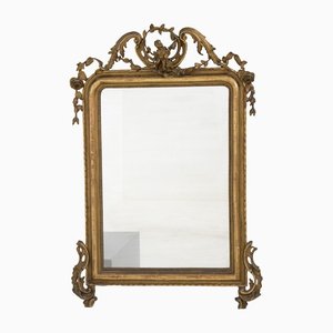 Antiker Spiegel mit vergoldetem Holzrahmen