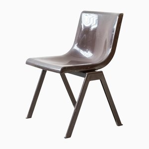 Brauner Stuhl aus Kunststoff für Olivetti von Ettore Sottsass, 1970er