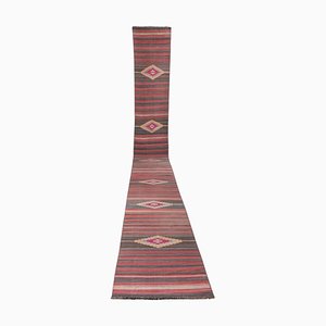 Vintage Turkish Striped Kilim Runner