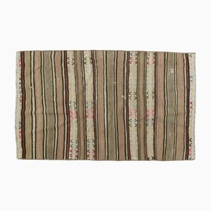 Tappeto vintage a righe beige, Turchia, anni '60