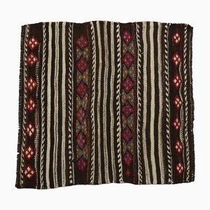 Vintage Turkish Striped Wool Area Rug