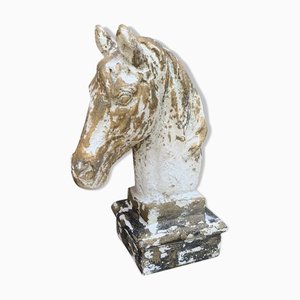 Patinated Plaster Horse's Head, 1800s