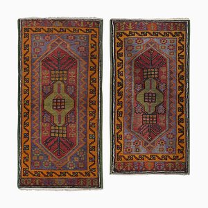 Small Turkish Muted Color Rugs, 1960s, Set of 2