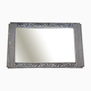 Small Art Deco Mirror in Silver, 1950s