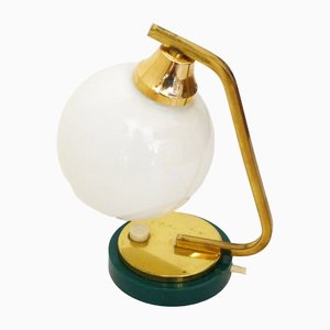 Small Table Lamp in Globe Opalin, 1950s