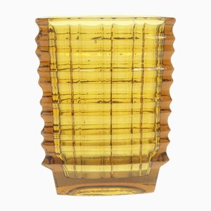 Optische Vase von Jan Sylwester Drost für Ząbkowice Glassworks, 1970er