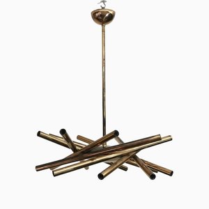 Sputnik Suspension Lamp in Brass from Stilnovo, Italy, 1950s