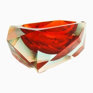 Cuenco de cristal de Murano de Mandruzzato, Italy, años 50