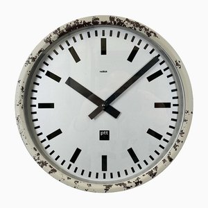 Reloj de pared industrial gris de Nedklok, 1960