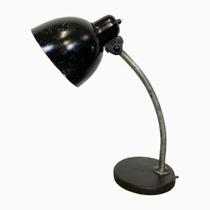 Lámpara de mesa industrial negra, años 50