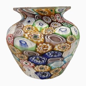 Murano Glass Millefiori Jar from Fratelli Toso