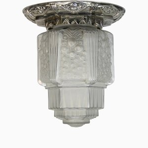 Art Deco Ceiling Lamp by Muller Frères Luneville, 1930s