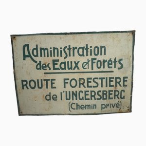 Metal Water and Forest Administration Plate, 1920s