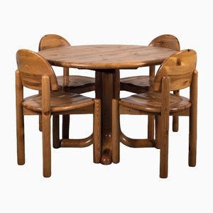 Dining Table and Chairs in the style of Rainer Daumiller, 1970s, Set of 5