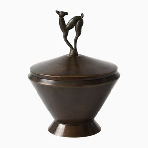 Boîte Art Déco Scandinave en Bronze de Niwu, 1930s