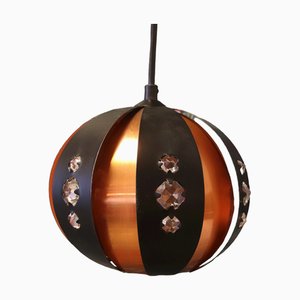 Diamond Ball Pendant Lamp by Werner Schou for Coronell Elektro, Denmark, 1950s