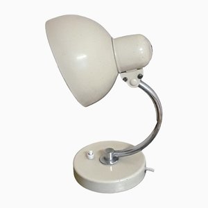 Small Mid-Century Adjustable Cream Desk Lamp with Painted Metal Base & Shade and Chrome Body from Kaiser Idell / Kaiser Leuchten