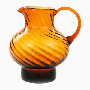 Art Deco Krug von Barbara Glassworks, Polen, 1970er