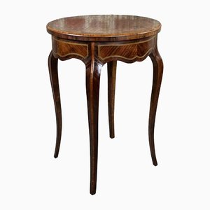 Louis XV Style Pedestal Table in Cube Marquetry, 1930s