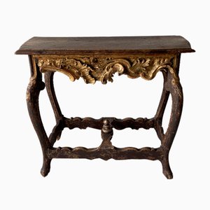 17th Century Italian Gilt Wood Console Table