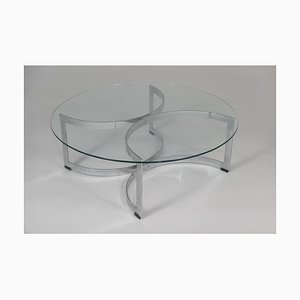 Mid-Century Modern Chrome and Glass Talbot Coffee Table by Richard Young for Merrow Associates, 1960s