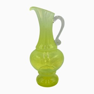 Pichet en Verre Citron Vert par L. Fiedorowicz, Ząbkowice, 1970s