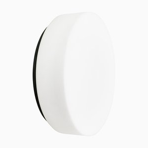Runde weiße Deckenlampe aus Opalglas von Bega Limburg