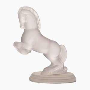 Statuetta Art Déco in vetro satinato di Franklin Mint, 1987