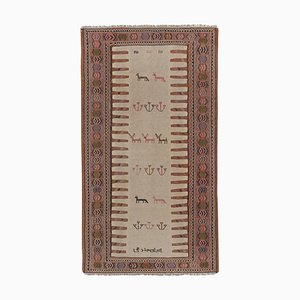 Vintage Animal Pattern Soumac Kilim Rug